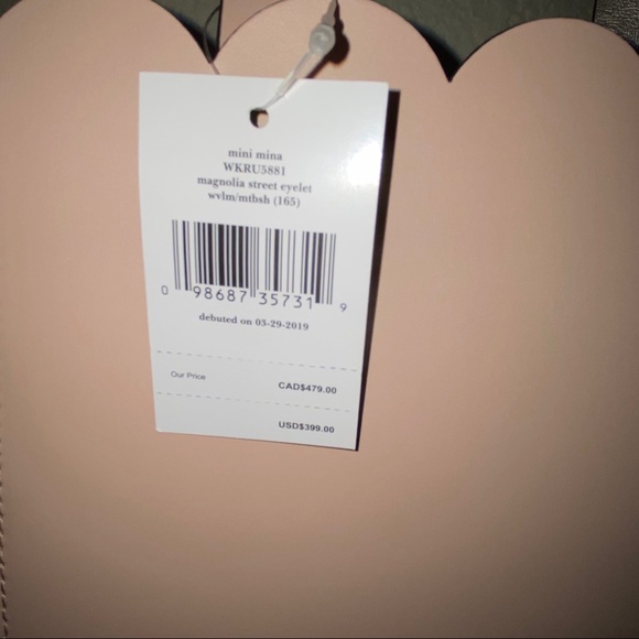 New Kate Spade Scalloped Magnolia Street Eyelet Purse - Picture 3 of 4